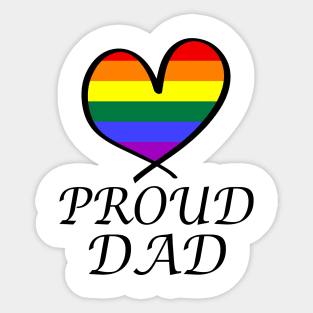 Proud Dad LGBT Gay Pride Month Rainbow Flag Sticker